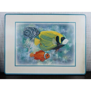 Pimpernel Corked Backed Placemats, Tropical Fish Set of 4 Maria Ryan England VTG